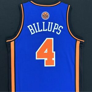 Rare Adidas Chauncey Billups New York Knicks #4 Road Blue Sewn Jersey Men’s S